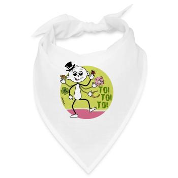 Toi Toi Toi - Strichel Glücksbringer - Bandana - Weiß - Vorne