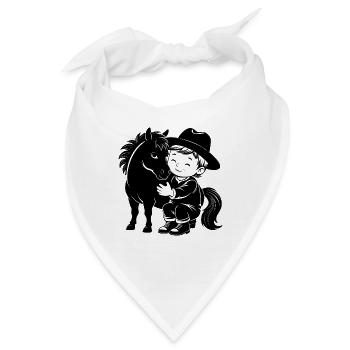 Cowboyboy-Pony - Bandana - Weiß - Vorne