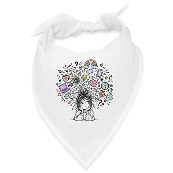 adhs-brain - Bandana - Weiß - Vorne