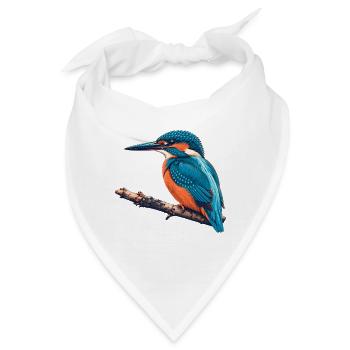 Eisvogel Risograph - Bandana - Weiß - Vorne