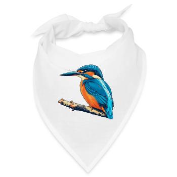 Eisvogel Retro - Bandana - Weiß - Vorne