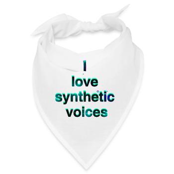 I Love Synthetic Voices Neon - Bandana - Weiß - Vorne