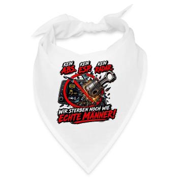Kein ABS ESP Radar – Echte Männer - Bandana - Weiß - Vorne
