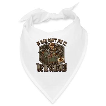 Dad's Fix-It Manifesto-Handwerker - Bandana - Weiß - Vorne