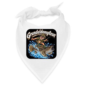 Grundeln Angeln - Bandana - Weiß - Vorne