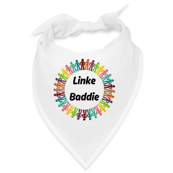 LINKE BADDIE MENSCHEN STATEMENT FÜR DEMOKRATIE - Bandana - Weiß - Vorne