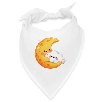 Mondkuscheln im Wolkennest - Bandana - Weiß - Vorne