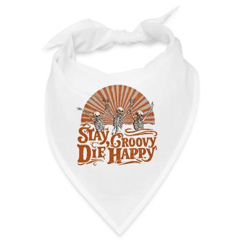Stay Groovy Die Happy Skeletons - Bandana - Weiß - Vorne