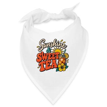 Sonnenschein- und Süßtee-Sommer-Design - Bandana - Weiß - Vorne