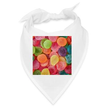 Kandierte Regenbogengummibärchen - Bandana - Weiß - Vorne