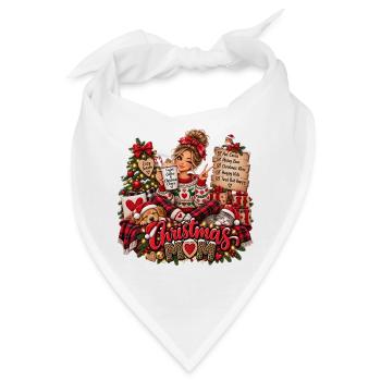 Weihnachtsmama Kuschelzeit Design - Bandana - Weiß - Vorne