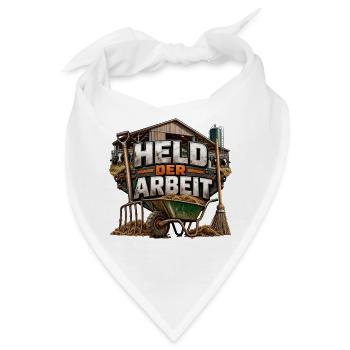 Held der Arbeit Bauernhofmotivation - Bandana - Weiß - Vorne