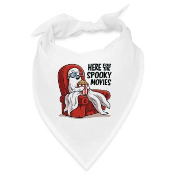 Popcorn Ghost: Spooky Movie Night - Bandana - Weiß - Vorne