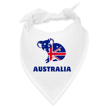 Australien-Koala - Bandana - Weiß - Vorne