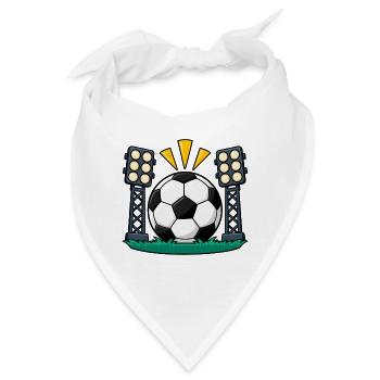 Fußball unter Stadionflutlicht - Bandana - Weiß - Vorne