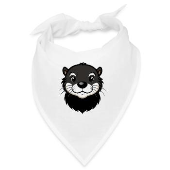 Süßer Otter - Bandana - Weiß - Vorne