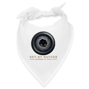 Shy by Nature – Lustige Fotografie Katzendesign - Bandana - Weiß - Vorne