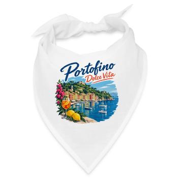 Portofino Dolce Vita Küste - Bandana - Weiß - Vorne