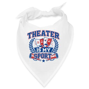 Theater is my Sport - College Varsity Design - Bandana - Weiß - Vorne