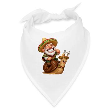 Weihnachtsfest auf der Schnecke - Bandana - Weiß - Vorne