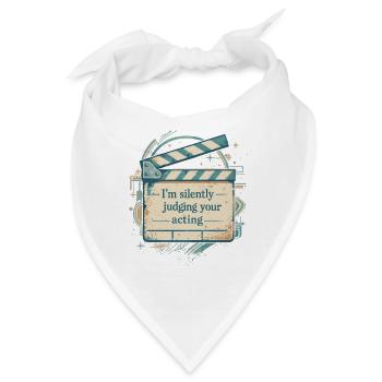 Silently Judging Your Acting - Vintage Regie - Bandana - Weiß - Vorne
