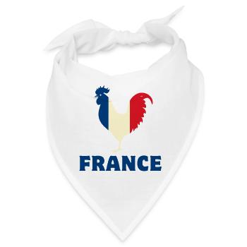 Frankreich Flagge - Bandana - Weiß - Vorne
