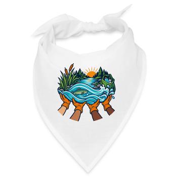 Flussfreunde – Gemeinsam für saubere Ufer - Bandana - Weiß - Vorne