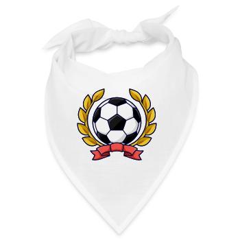 Fußball mit goldenem Lorbeerkranz - Bandana - Weiß - Vorne
