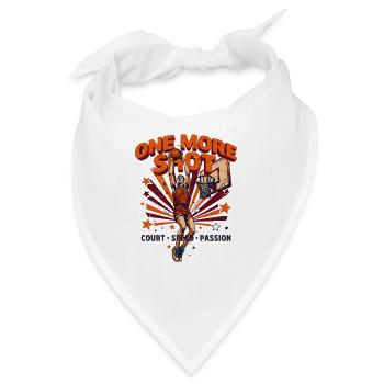 One More Shot – Vintage-Basketball - Bandana - Weiß - Vorne