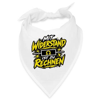 Elektriker – Mit Widerstand ist zu rechnen - Bandana - Weiß - Vorne