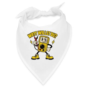 Watt willst du? – Freches Multimeter - Bandana - Weiß - Vorne