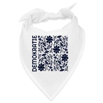 Demokratie Vielfalt Blumen - Bandana - Weiß - Vorne