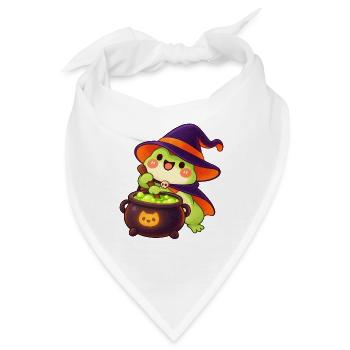 Froschzauber im Hexenkessel - Bandana - Weiß - Vorne