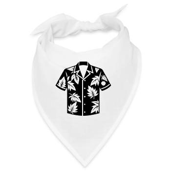 Schlichtes Aloha-Hemd - Bandana - Weiß - Vorne