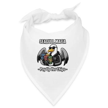 Seagull Mafia – Pay Up Yer Chips lustig - Bandana - Weiß - Vorne