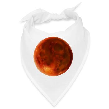 roter Blutmond - Bandana - Weiß - Vorne