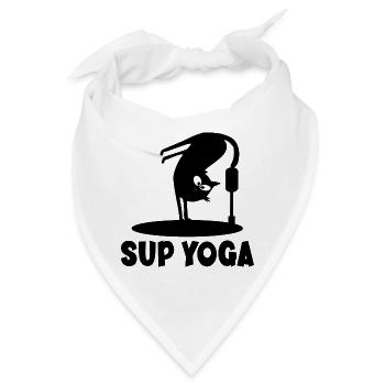 Sup Cat Yoga - Bandana - Weiß - Vorne