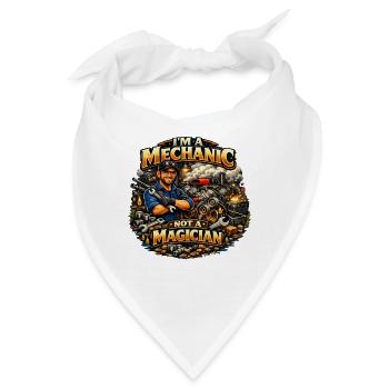 Kein Magier, Mechaniker, Handwerker, Handwerker, Handwerker - Bandana - Weiß - Vorne