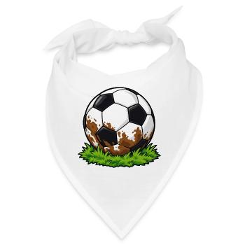 Schlammiger Fußball - Bandana - Weiß - Vorne