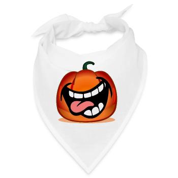 Kürbis Mund - Bandana - Weiß - Vorne