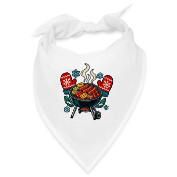 Wintergrillrunde – Gemeinsam an die Glut - Bandana - Weiß - Vorne