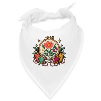 Stickwerkstatt – Gemeinsam Fäden ziehen - Bandana - Weiß - Vorne