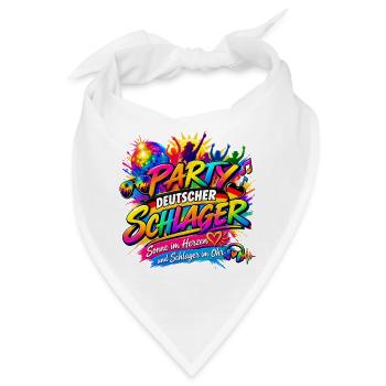 Deutscher Schlager , Schlager Party - Bandana - Weiß - Vorne
