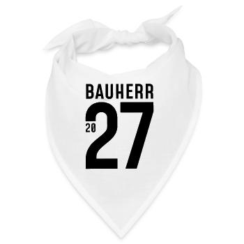 Bauherr 2027 - Bandana - Weiß - Vorne