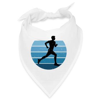 Geschenkidee für einen Running mit Running - Bandana - Weiß - Vorne