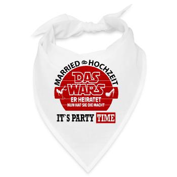 Hochzeit Er heiratet Sie hat die Macht Married - Bandana - Weiß - Vorne