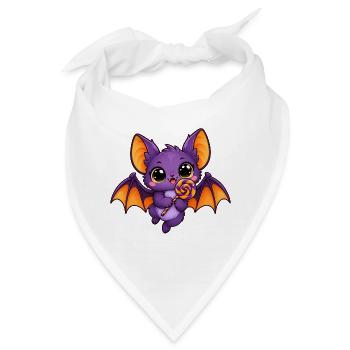 Gierige lila Fledermaus - Bandana - Weiß - Vorne
