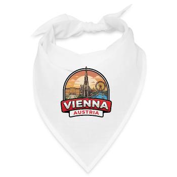 Wiener, Österreich Reiseabzeichen St. Stephansgeschenk - Bandana - Weiß - Vorne