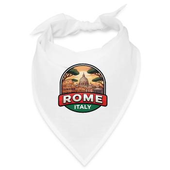 Rom Italien Reiseabzeichen Kolosseum Vatikan-Geschenk - Bandana - Weiß - Vorne