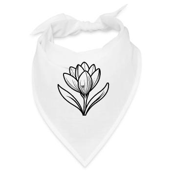 Krokusblüte - Bandana - Weiß - Vorne